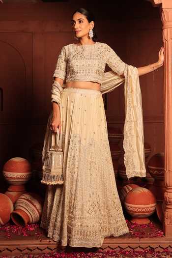 Tasuvure Indes Inaaya Cutdana Embroidered Lehenga Set 