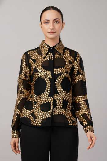 ABRAHAM AND THAKORE French Cut Rings Shirt 