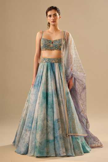 Cedar & Pine Mukaish Work Lehenga Set 