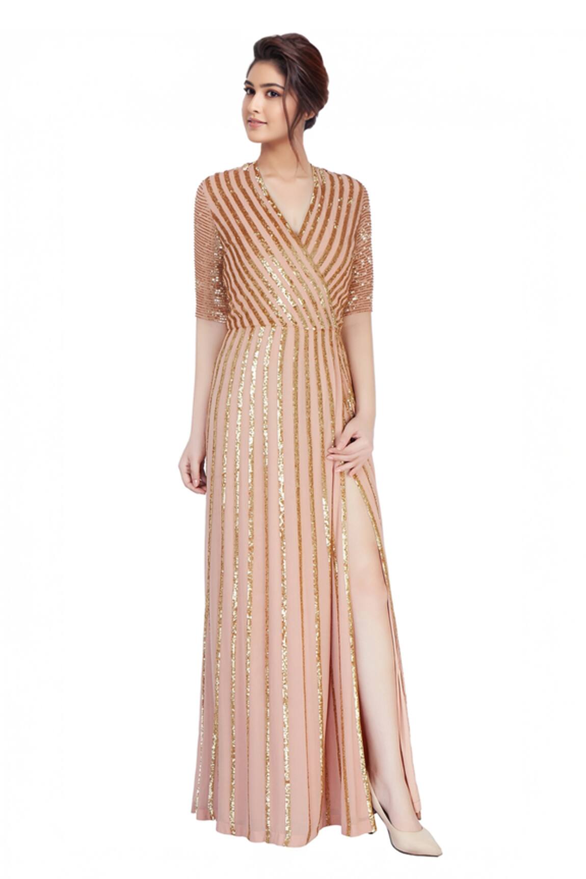 Huemn Georgette Embellished Gown 