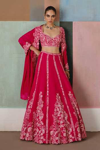 Mishru Valerie Floral Embroidered Lehenga Set 