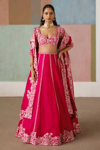 Mishru Ruhani Floral Embroidered Lehenga Set 