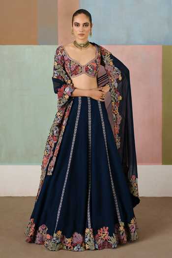 Mishru Ruhani Floral Embroidered Lehenga Set 