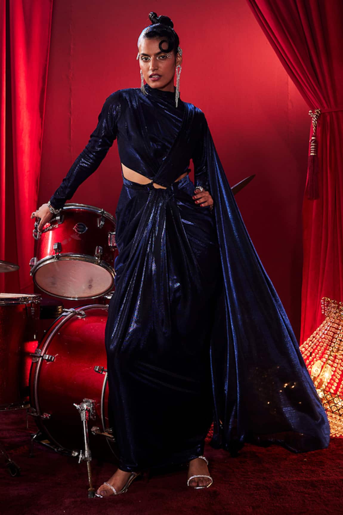 House Of Fett Tiara Embellished Knitted Gown 