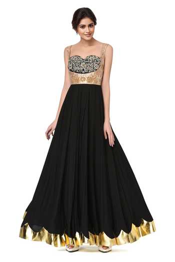 Mani Bhatia Embroidered Anarkali Gown Set 