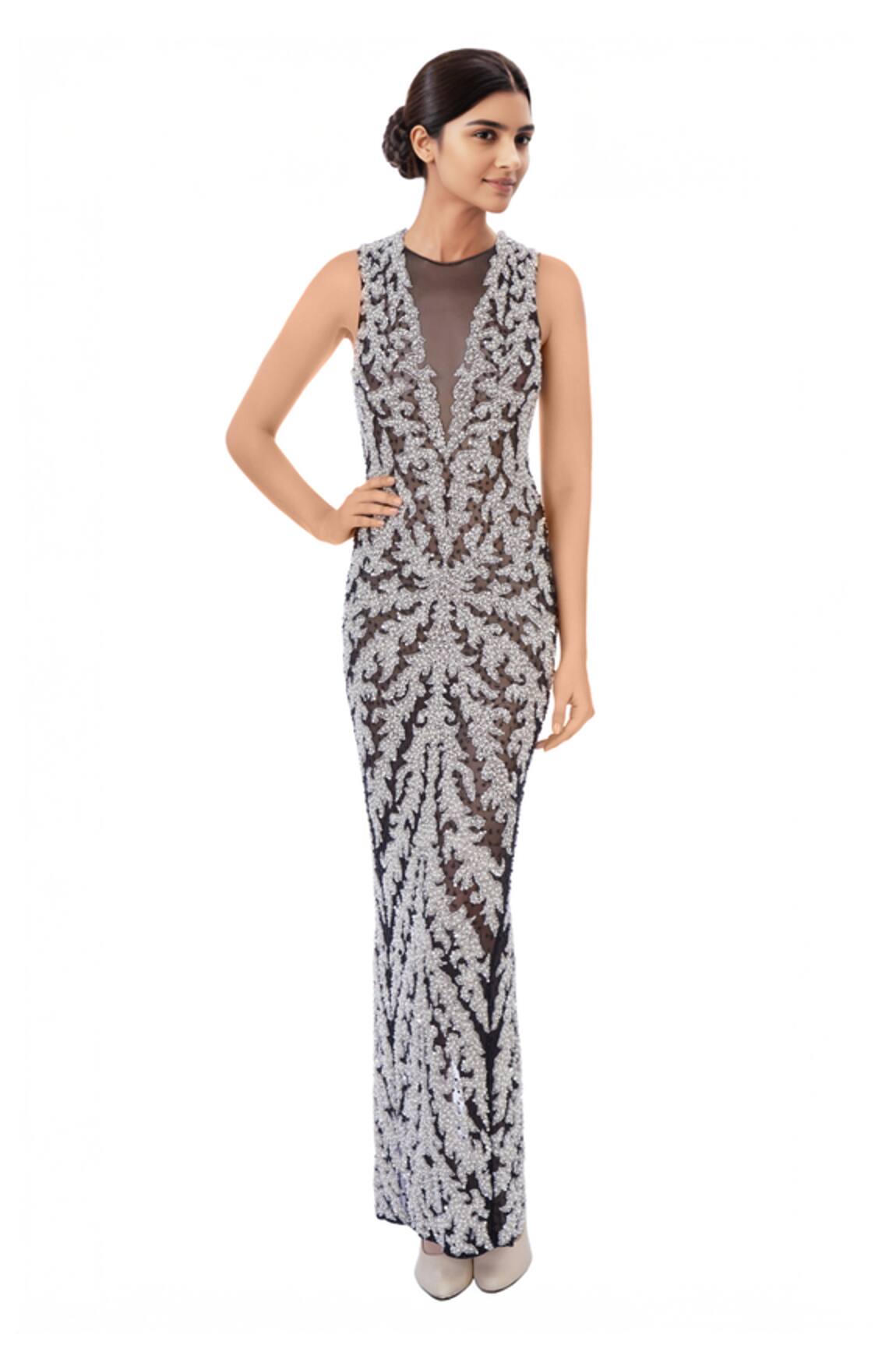 Chisel By Meghna Ramrakhiya Embellished Gown 