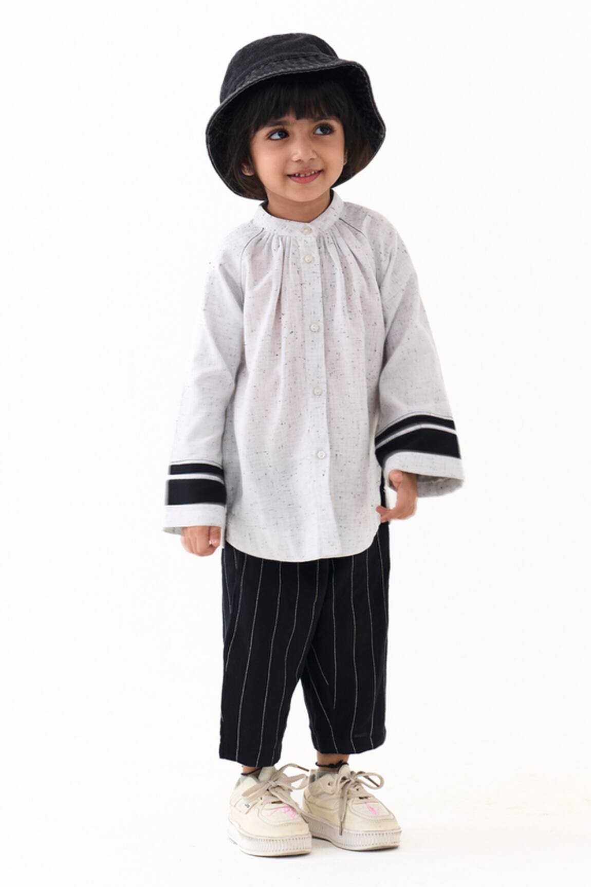 Three Splash Print Peasant Top With Pant 