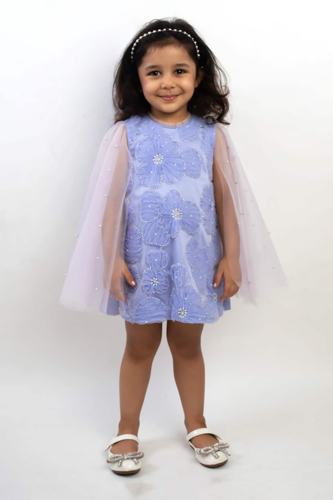 Lil Angels Floral Embroidered Dress 