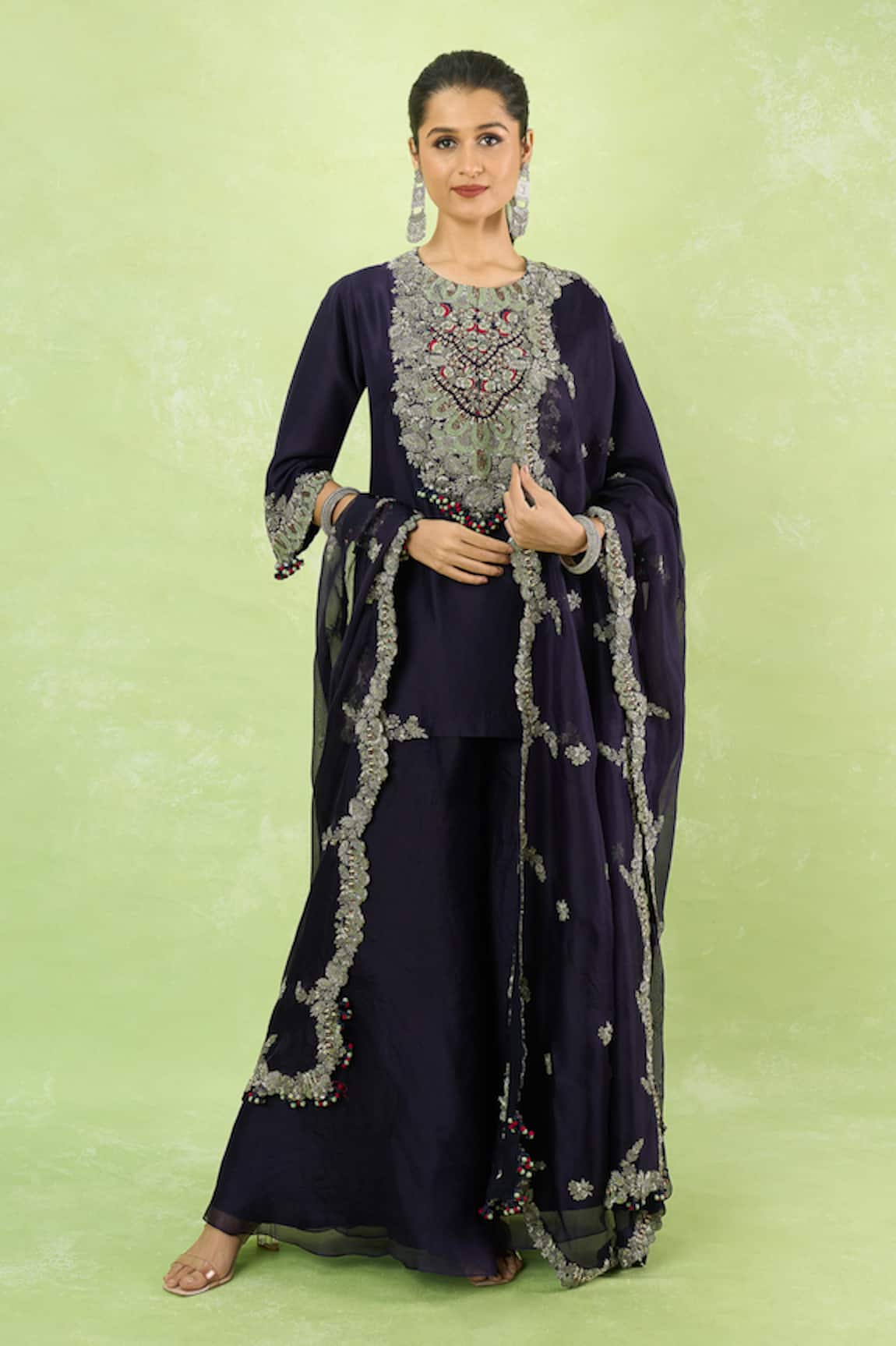 Prisho Embroidered Kurta Sharara Set 