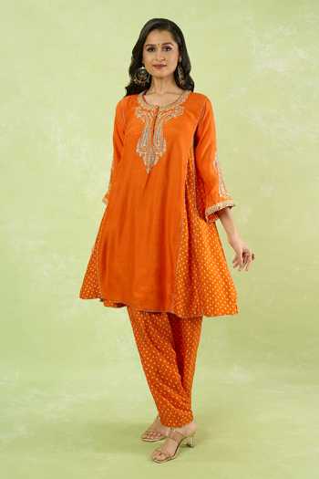 Sheetal Batra Embroidered Kurta With Salwar 