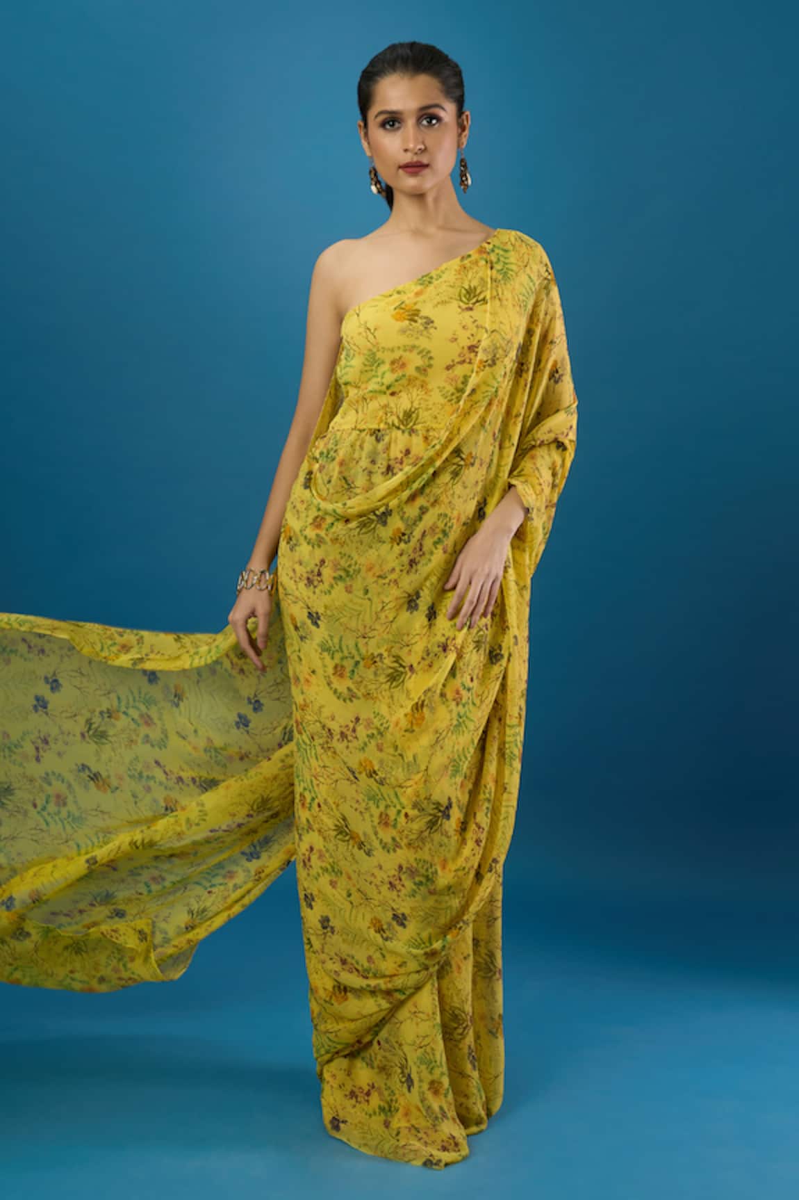 Anamika Khanna Printed Draped Dress 