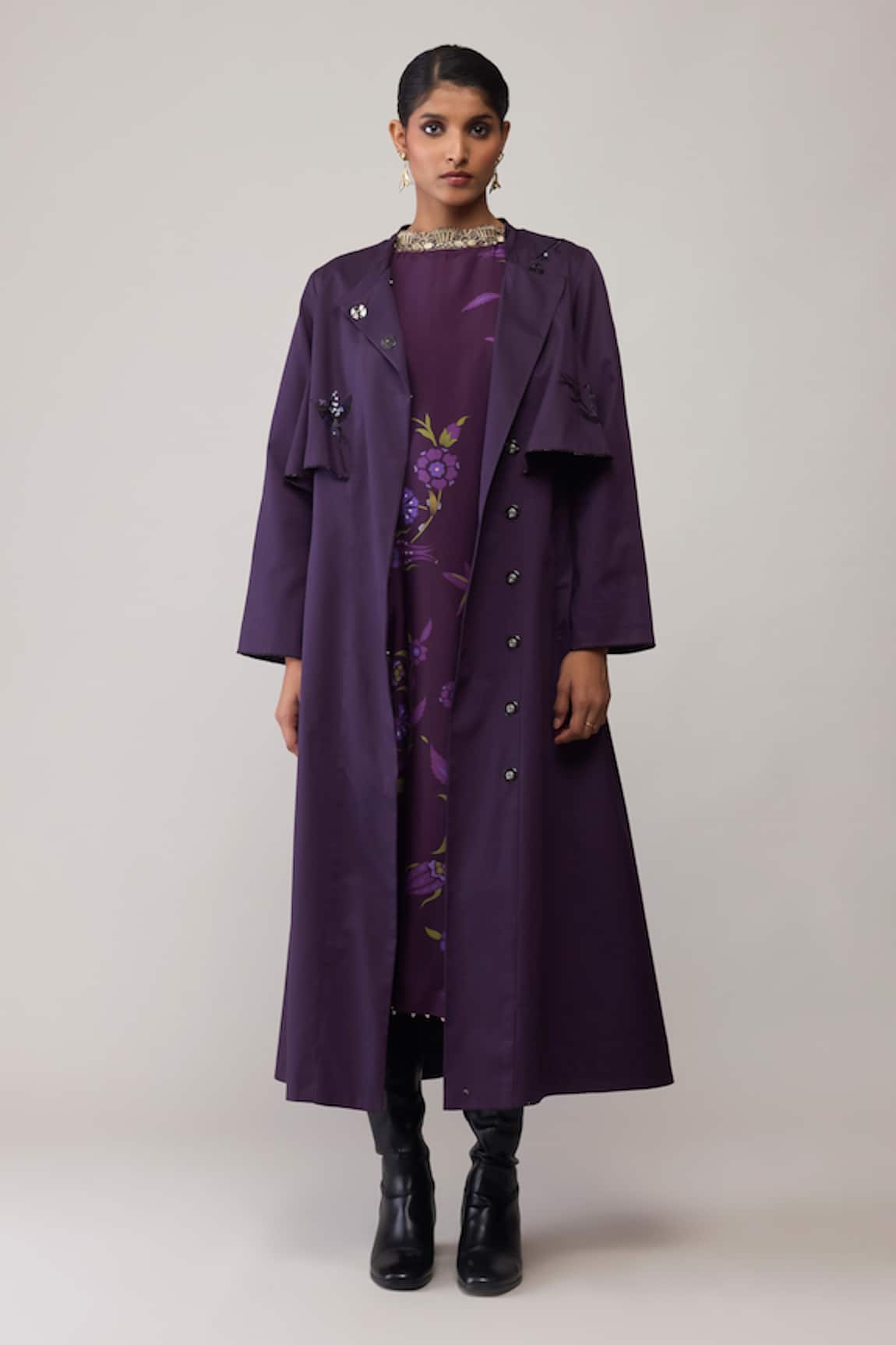 Bunka Nicole Embroidered Long Jacket 