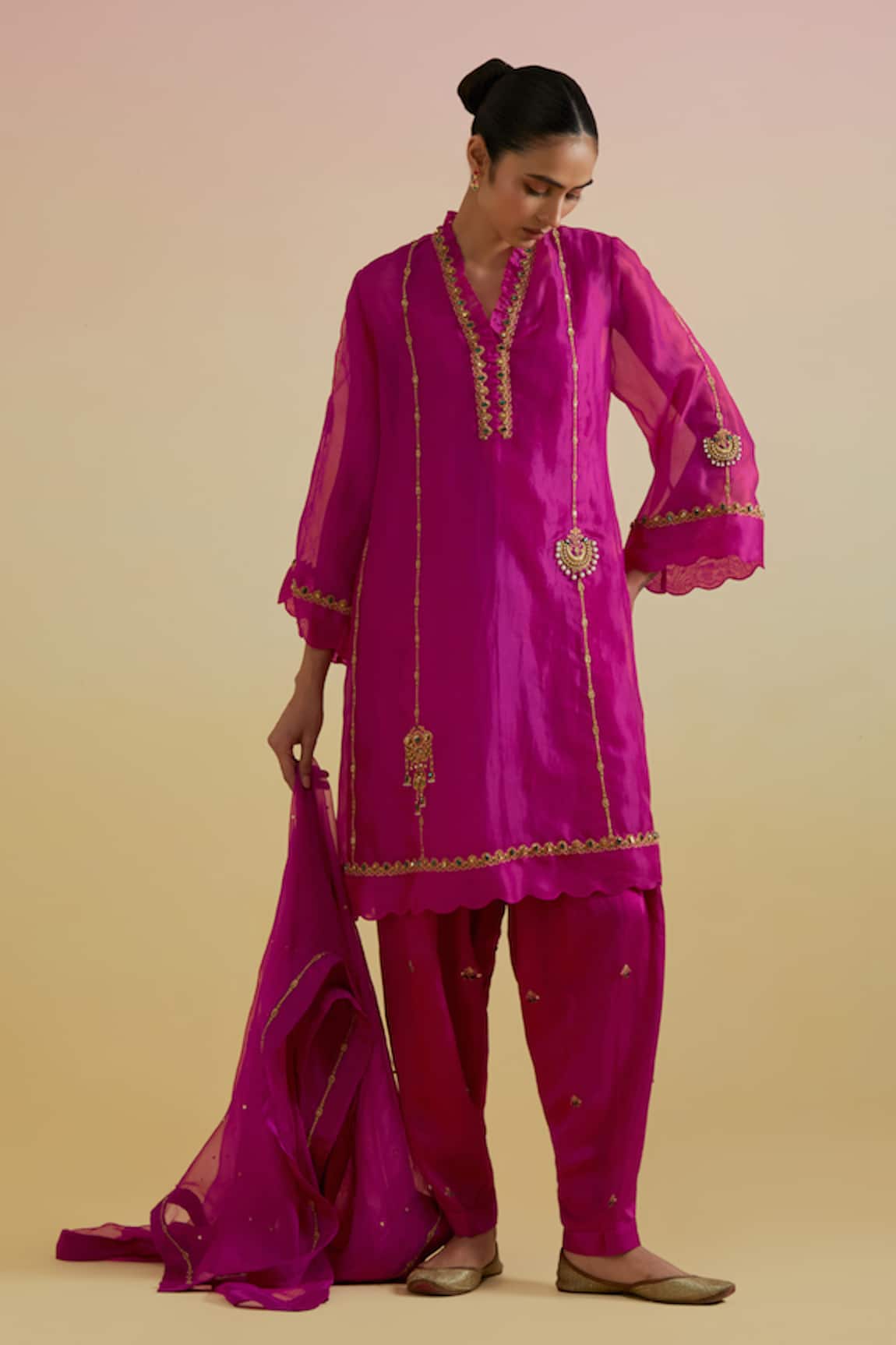 Bunka Farida Embroidered Kurta Salwar Set 