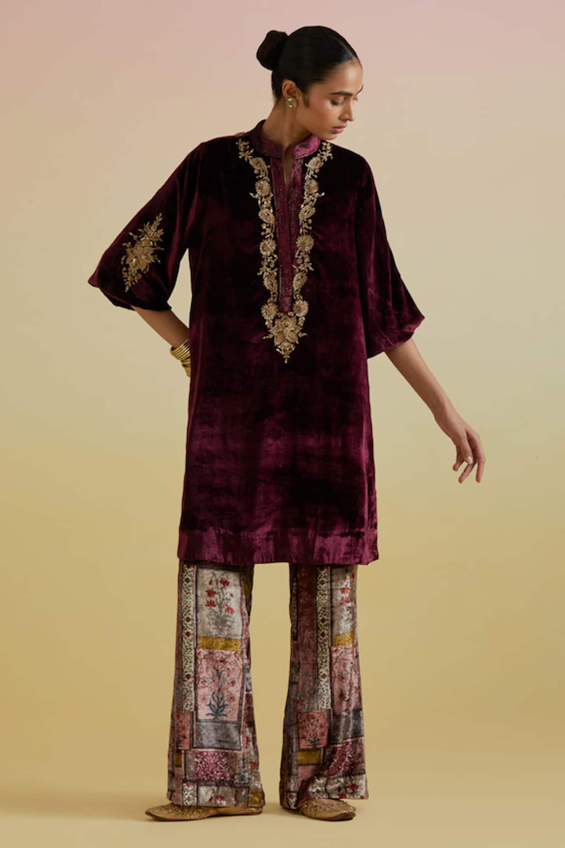 Bunka Ananya Velvet Kurta & Pant Set 