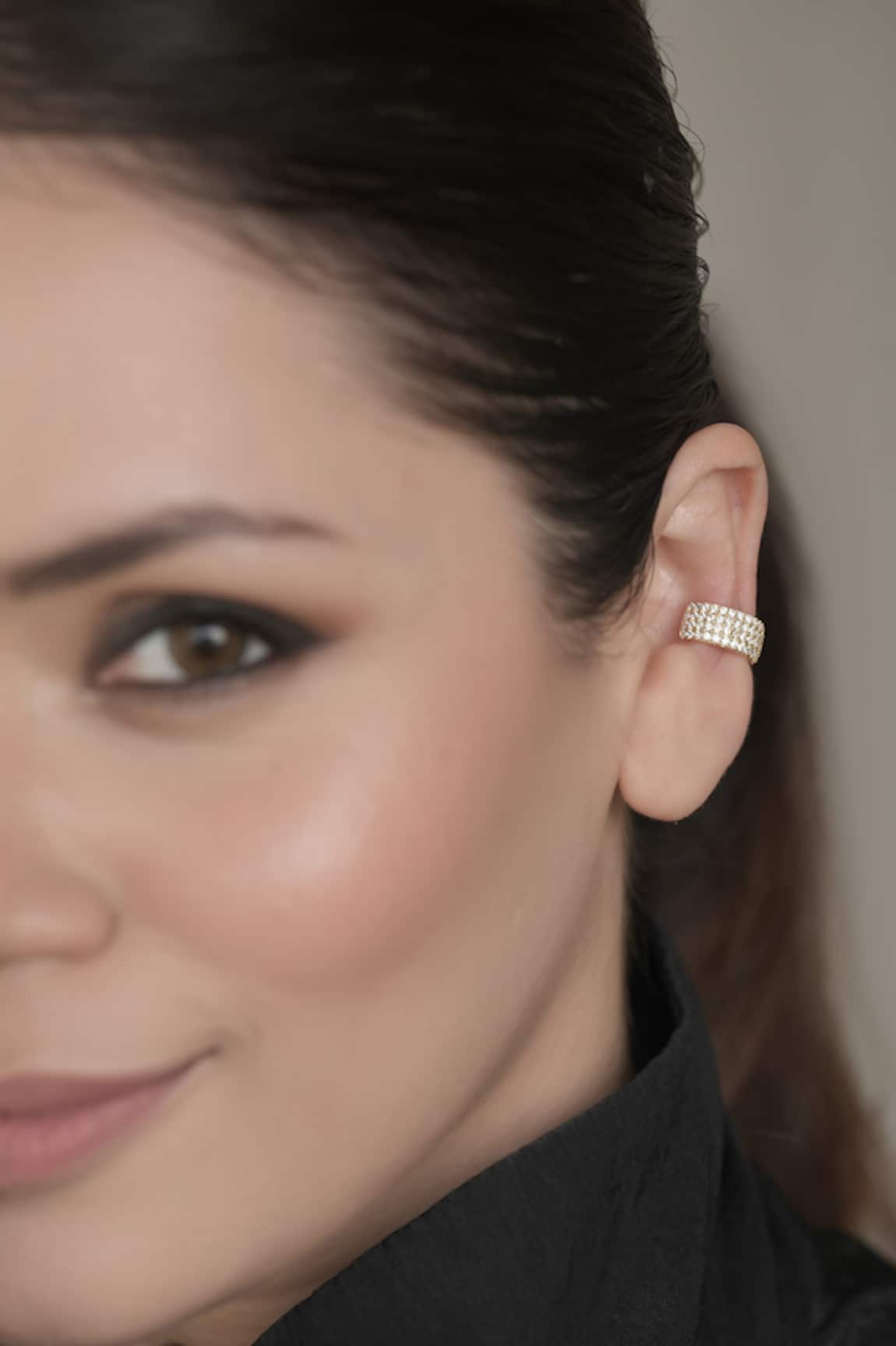 Anana Cubic Zirconia Embellished Ear Cuff 