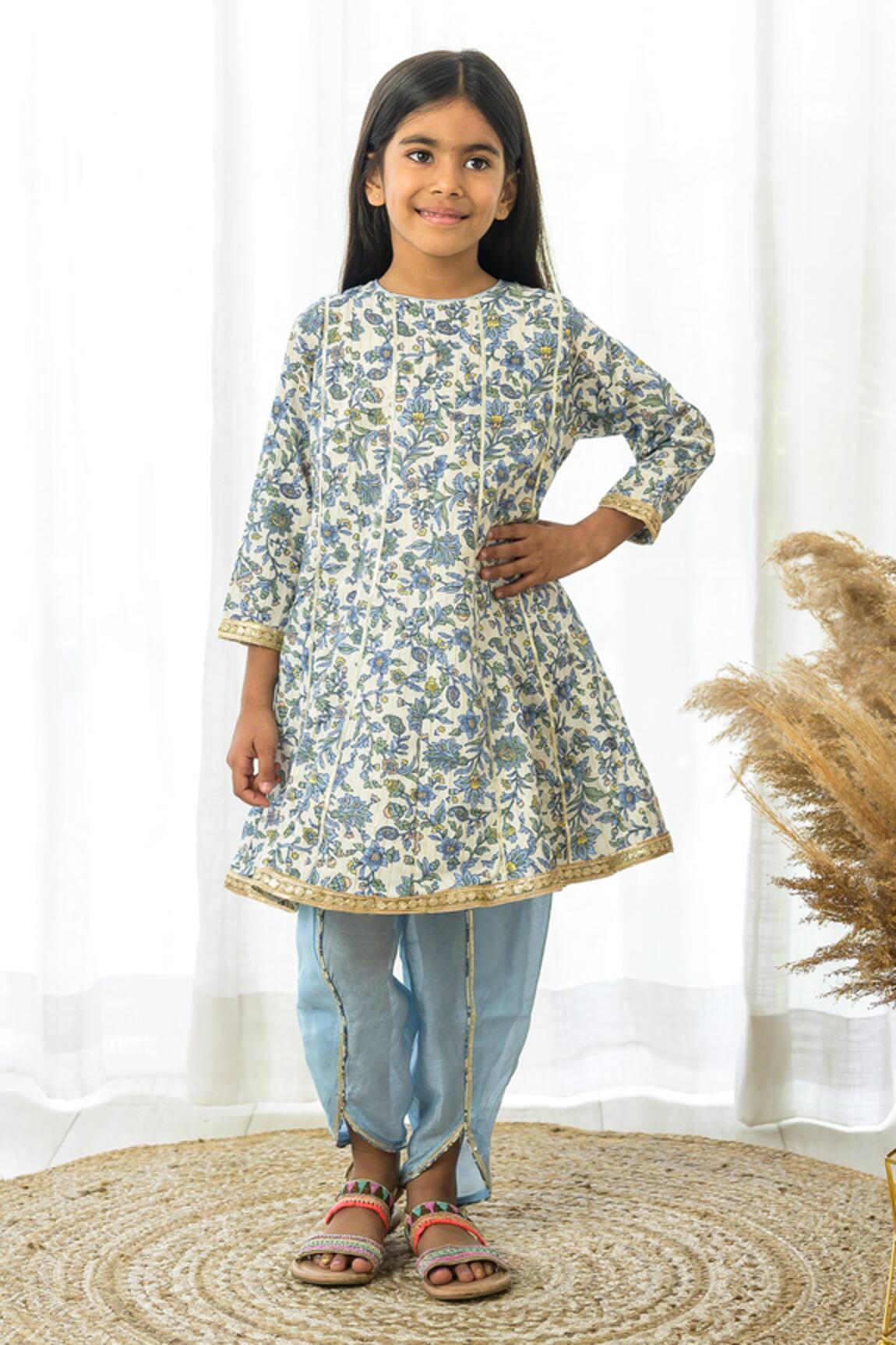Fairies Forever Floral Print Kurta & Pant Set 
