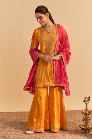 Sheetal Batra Nooren Embroidered Kurta Palazzo Set 