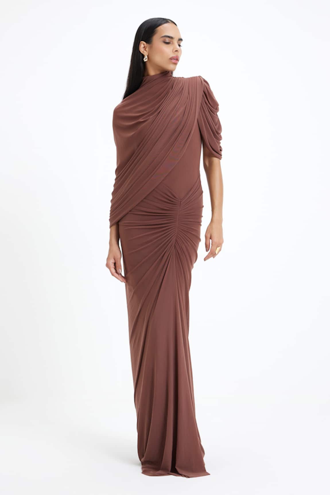Deme By Gabriella Beth Draped Maxi Gown  