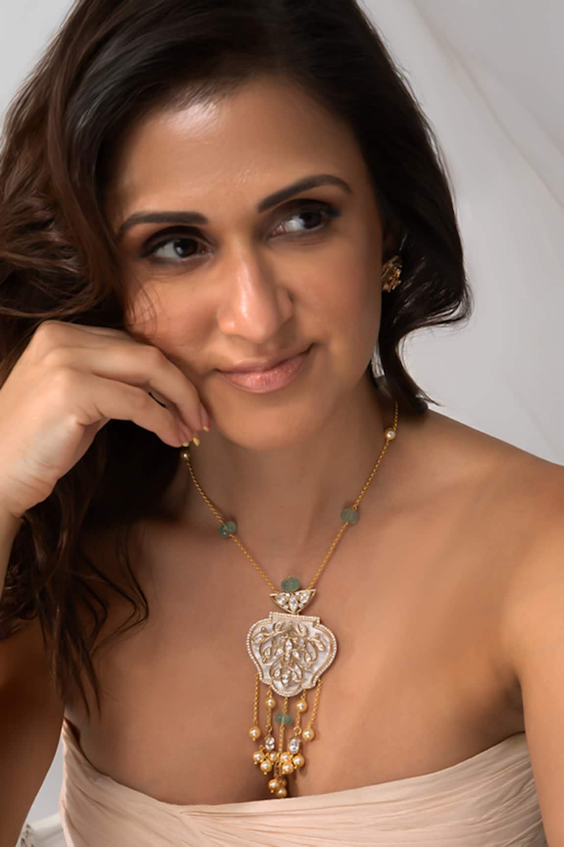 Joules by Radhika Ornate Pendant Necklace Set 