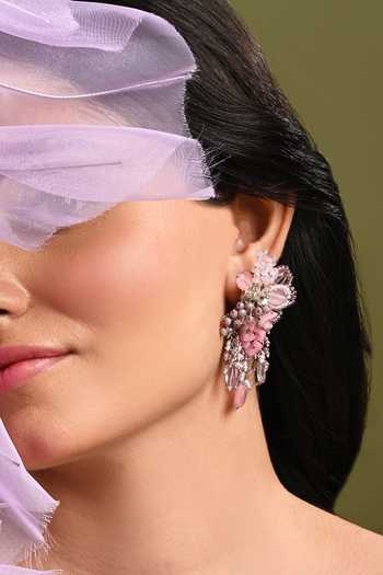 House Of D"Oro Stone Tassel Earrings 