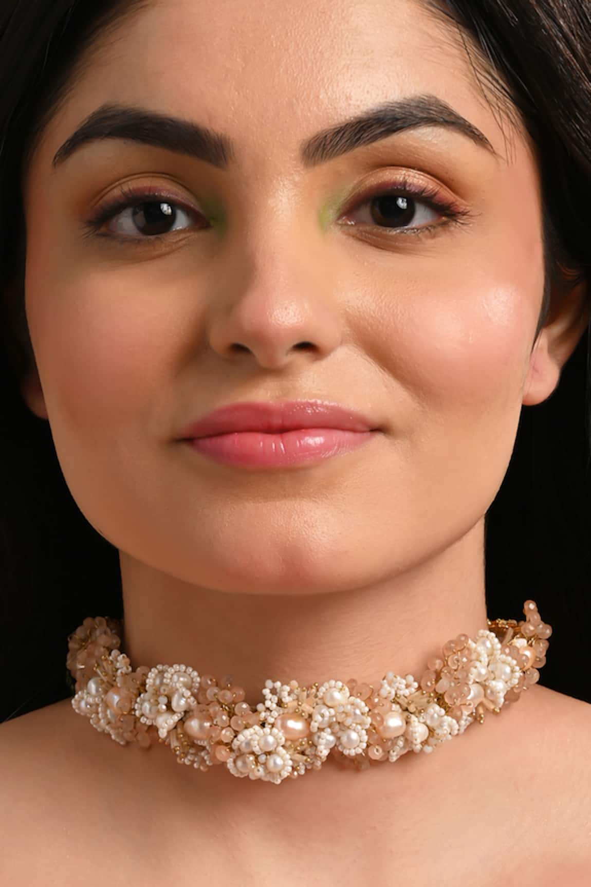 House Of D"Oro Floral Embellished Choker 