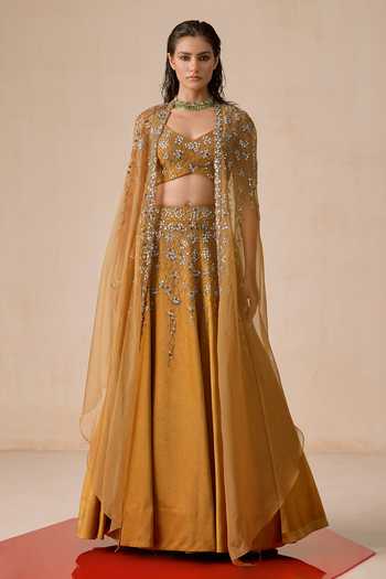 Rishi And Soujit Katdana Sequence Mirror Work Lehenga Set