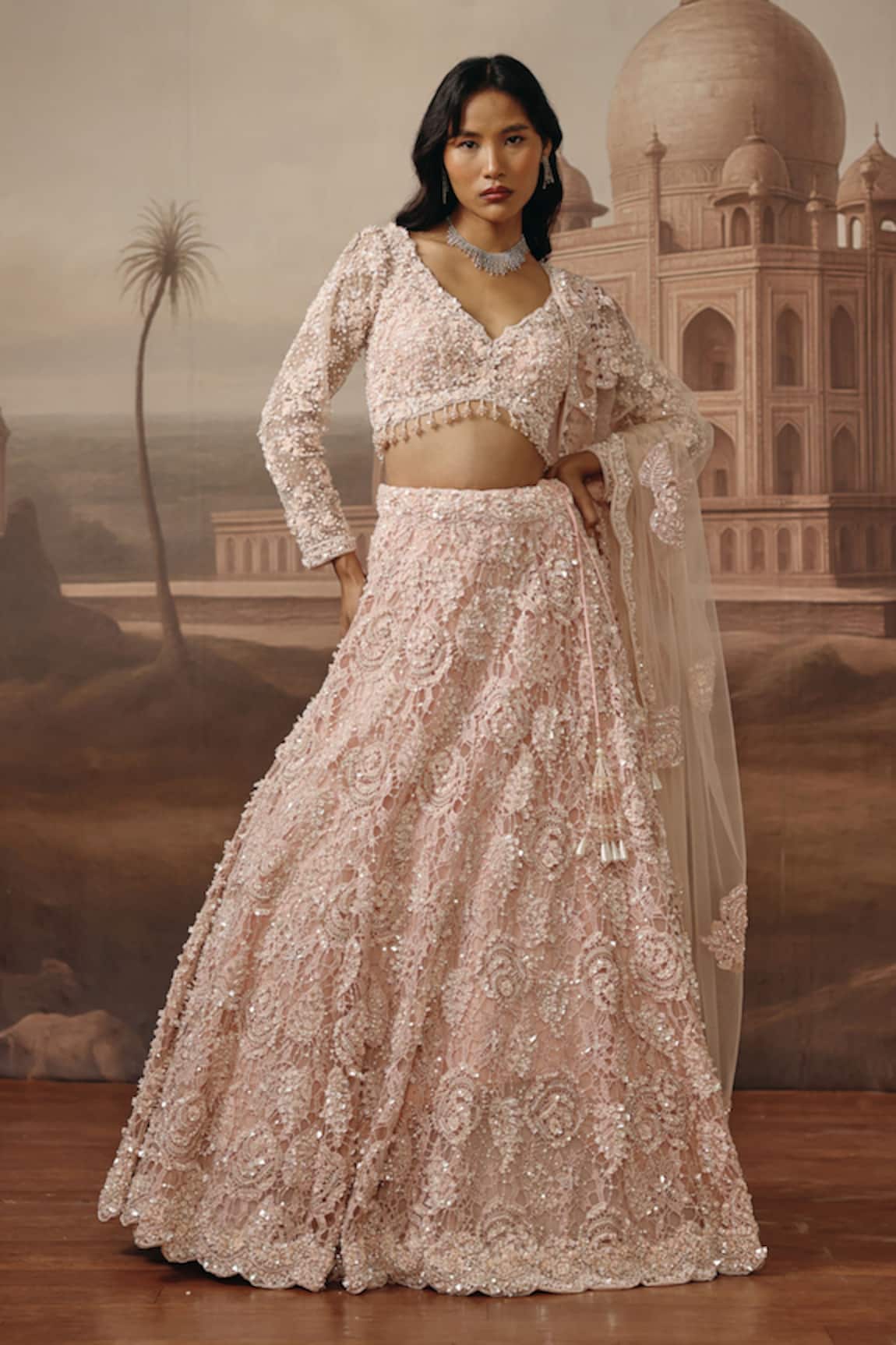 Sabe Mehr Hand Embroidered Lehenga Set 