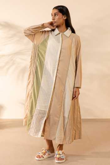 OurDve Mango Mist Cotton Dress
