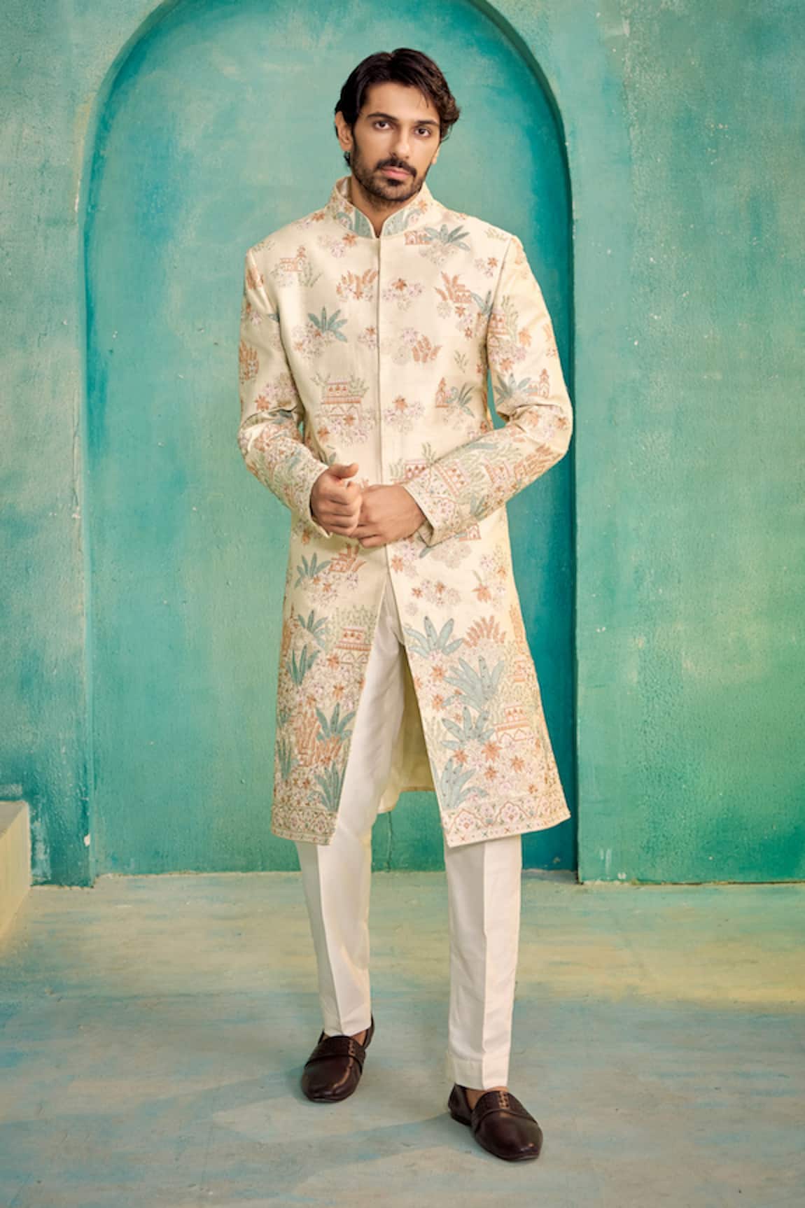 Millionaire Embroidered Sherwani Set