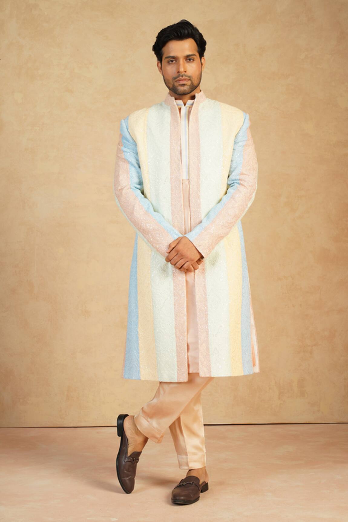 Millionaire Embroidered Sherwani Jacket Set