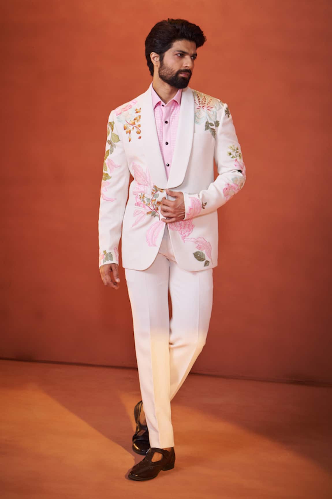 Millionaire Floral Embroidered Suit Set