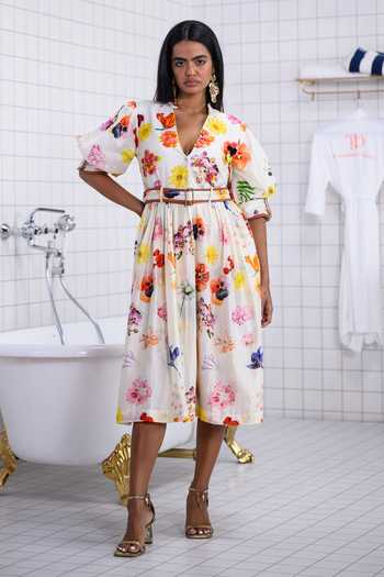 The Dramebaaz CO Meadow Sequin Floral Muse Dress 