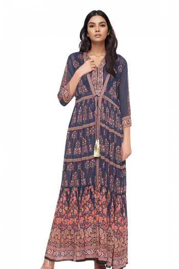 Soup By Sougat Paul Printed Jacket Pant Set 