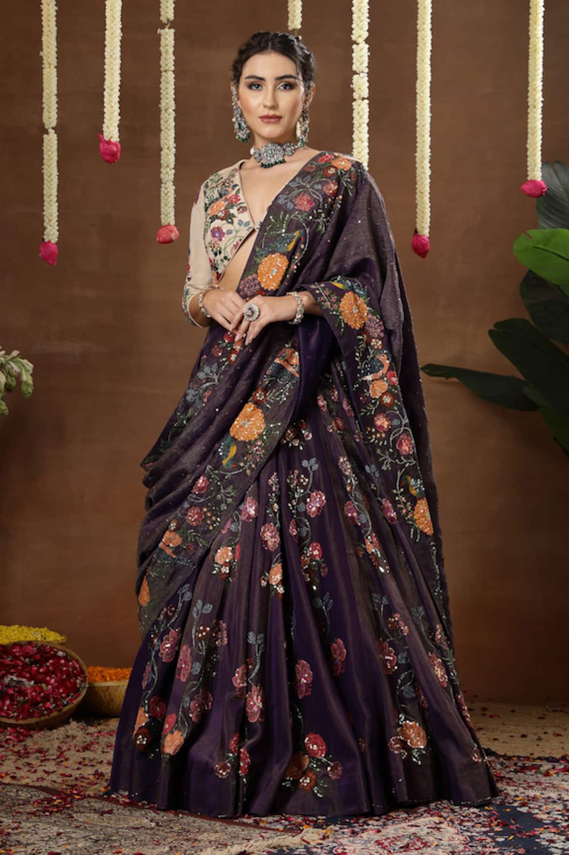 Miku Kumar Raya Embroidered Lehenga Set 