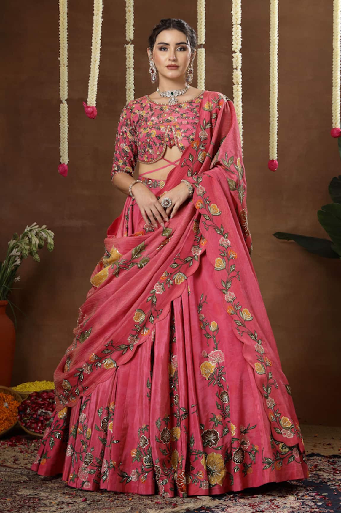 Miku Kumar Kamalika Floral Pattern Lehenga Set 