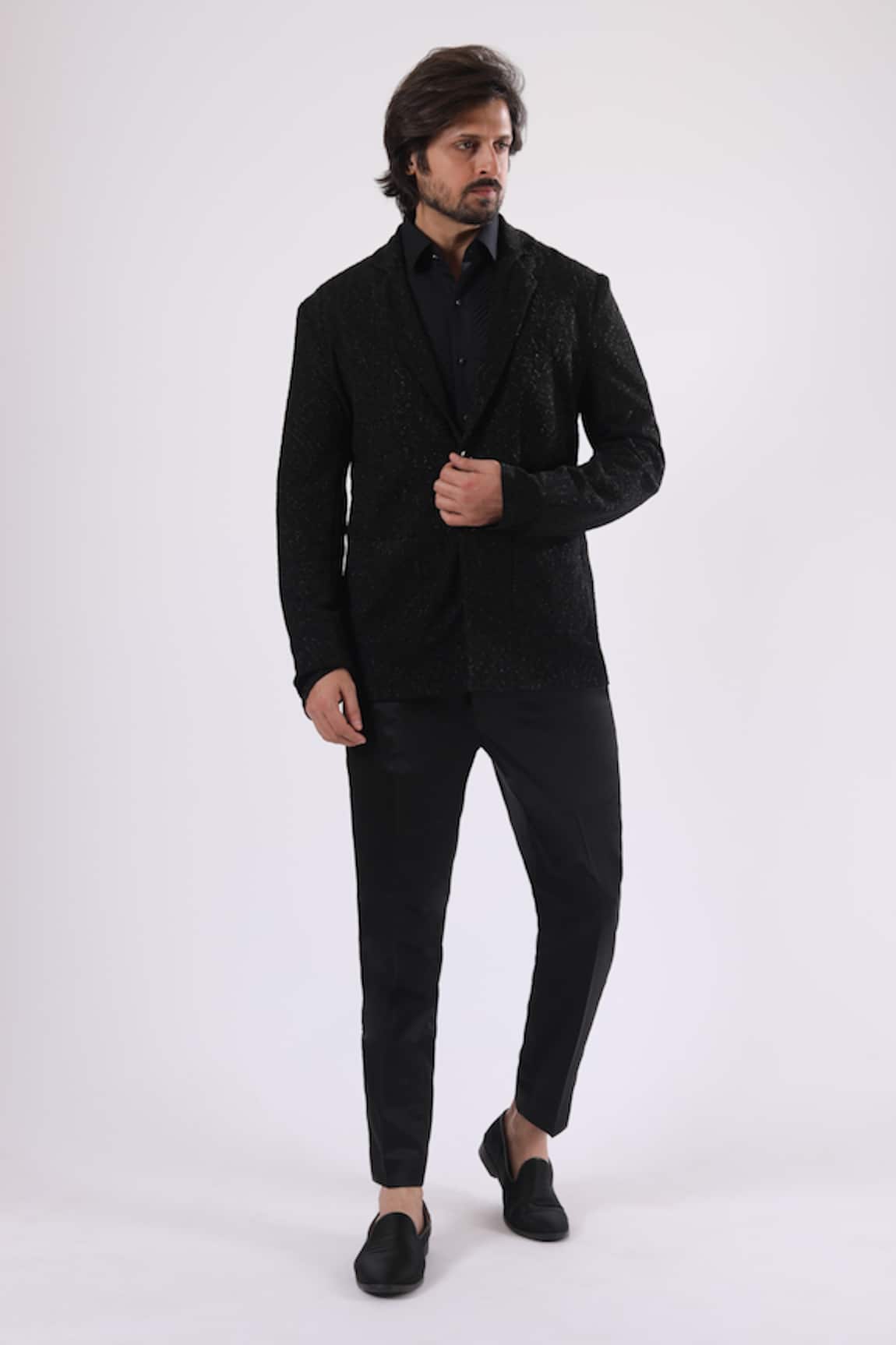 Millionaire Patterned Double Breasted Blazer 