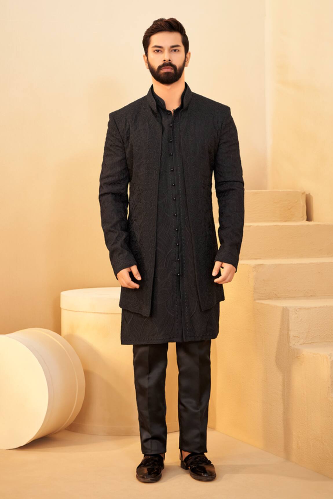 Millionaire Embroidered Sherwani Set 