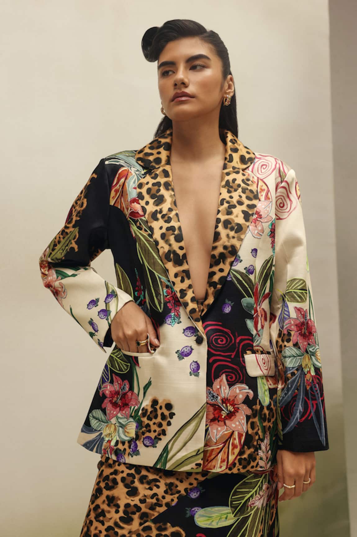 NOIB Riva Wildflower Print Blazer 