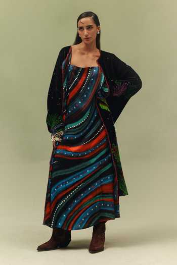 NOIB Demi Night Safari Print Poncho Jacket