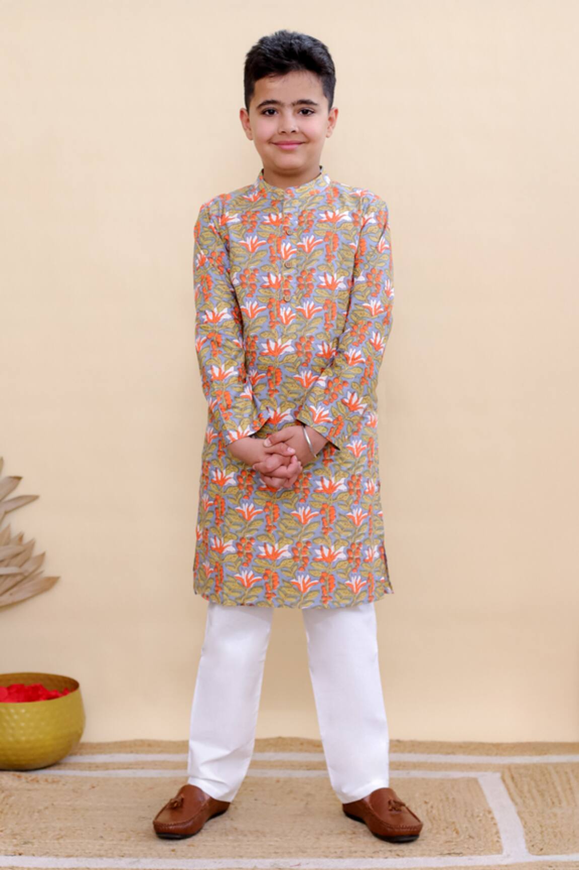 Kalp Lotus Pond Print Kurta Set 