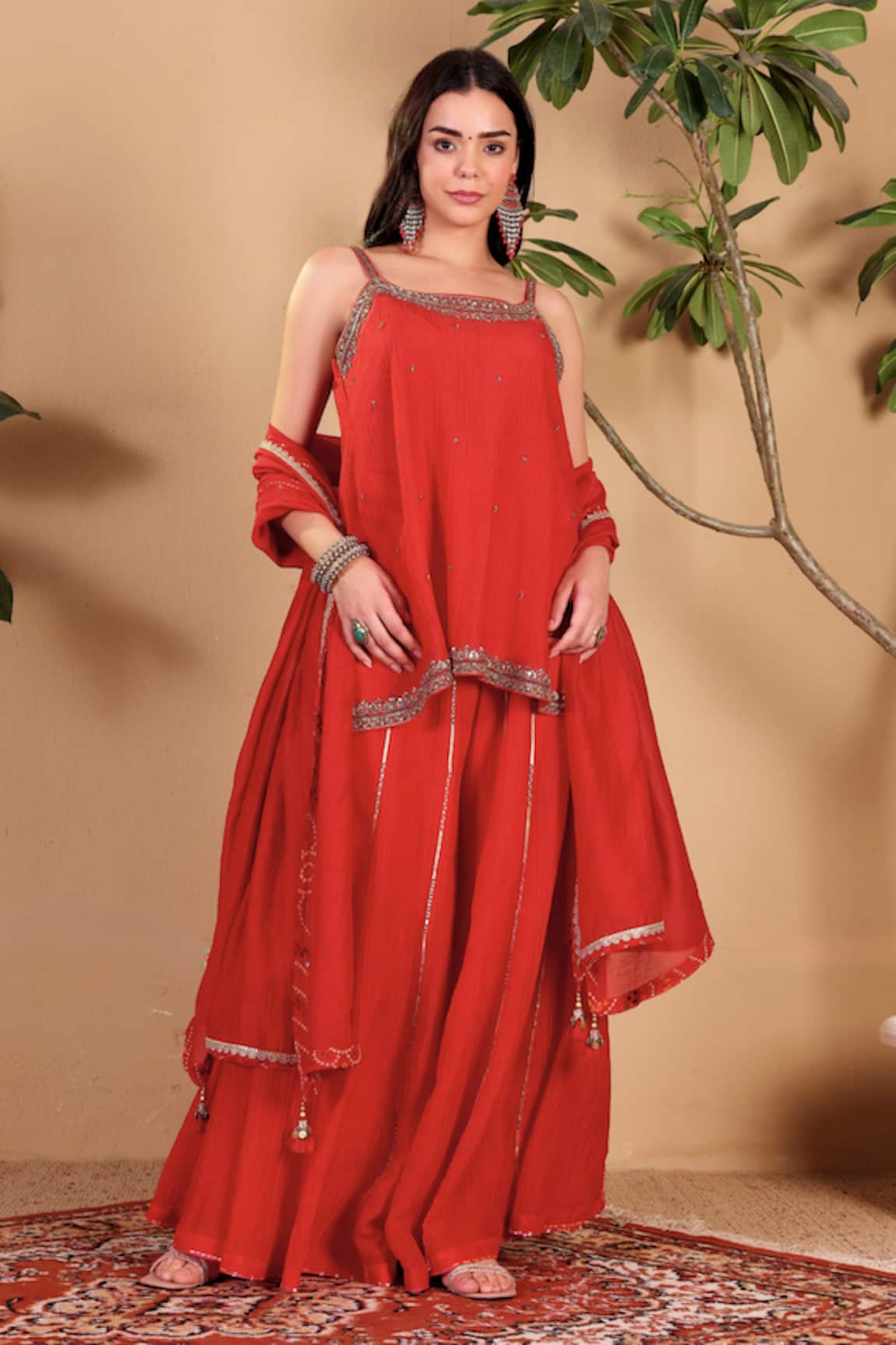 Sonali Methi Hand Embroidered Sharara Set 