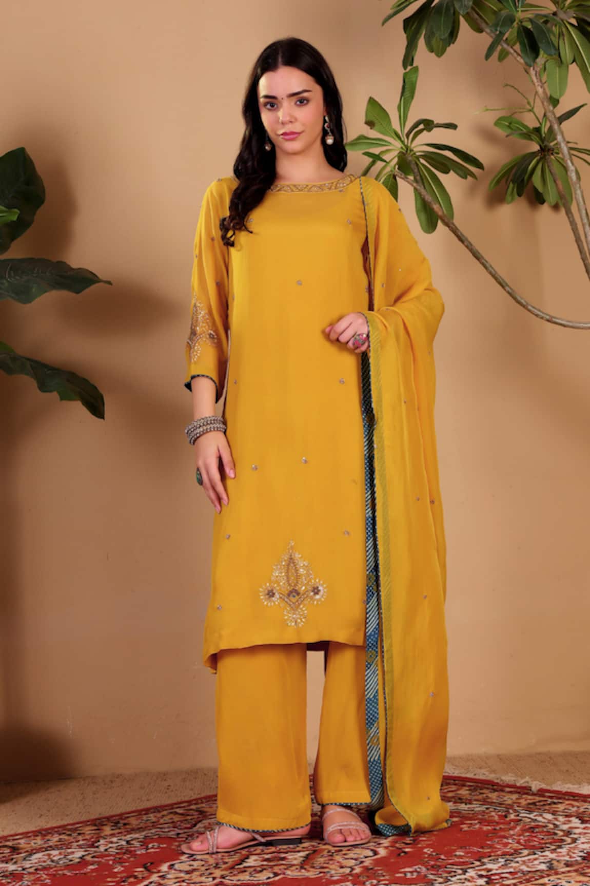 Sonali Methi Hand Embroidered Kurta Set 