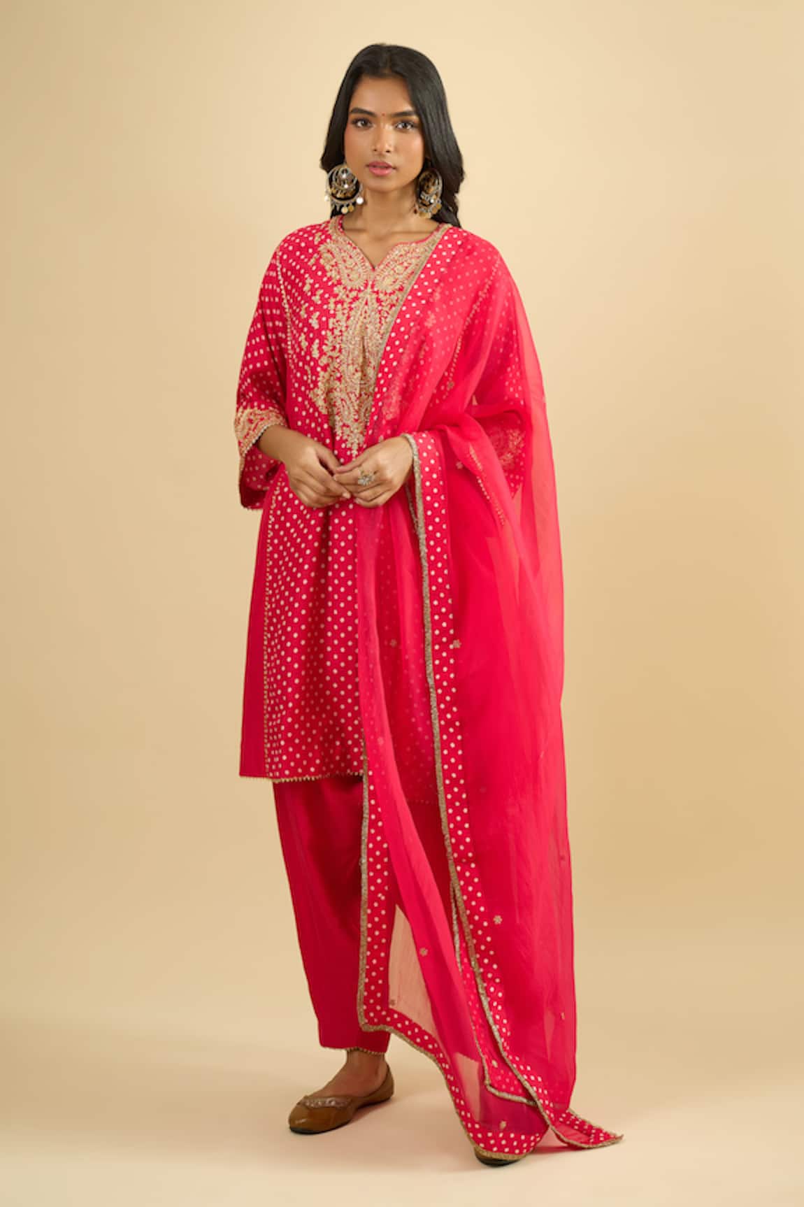 Sheetal Batra Bandhani Pattern Kurta Salwar Set 