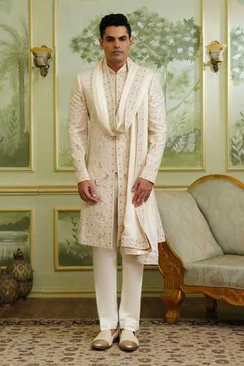 Millionaire Floral Embroidered Sherwani Set