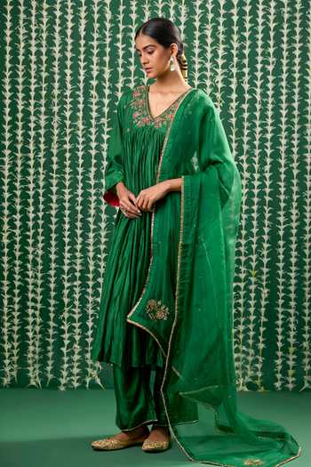 Cupid Cotton Niva Zardosi Embroidered Kurta Set