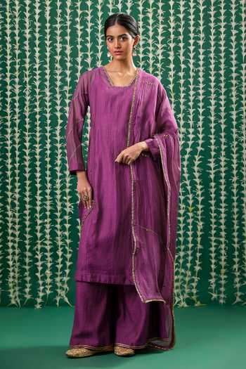 Cupid Cotton Aarha Resham Embroidered Kurta & Pant Set