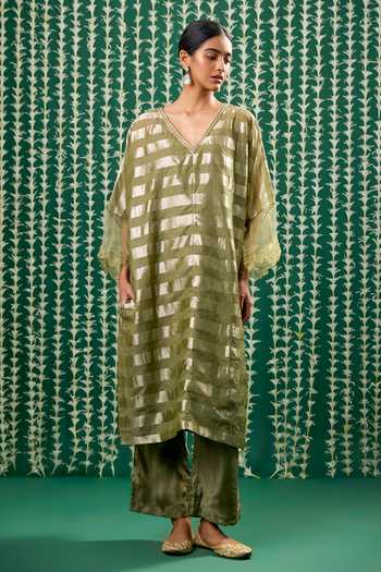 Cupid Cotton Mahira Pitta Embroidered Kurta & Pant Set