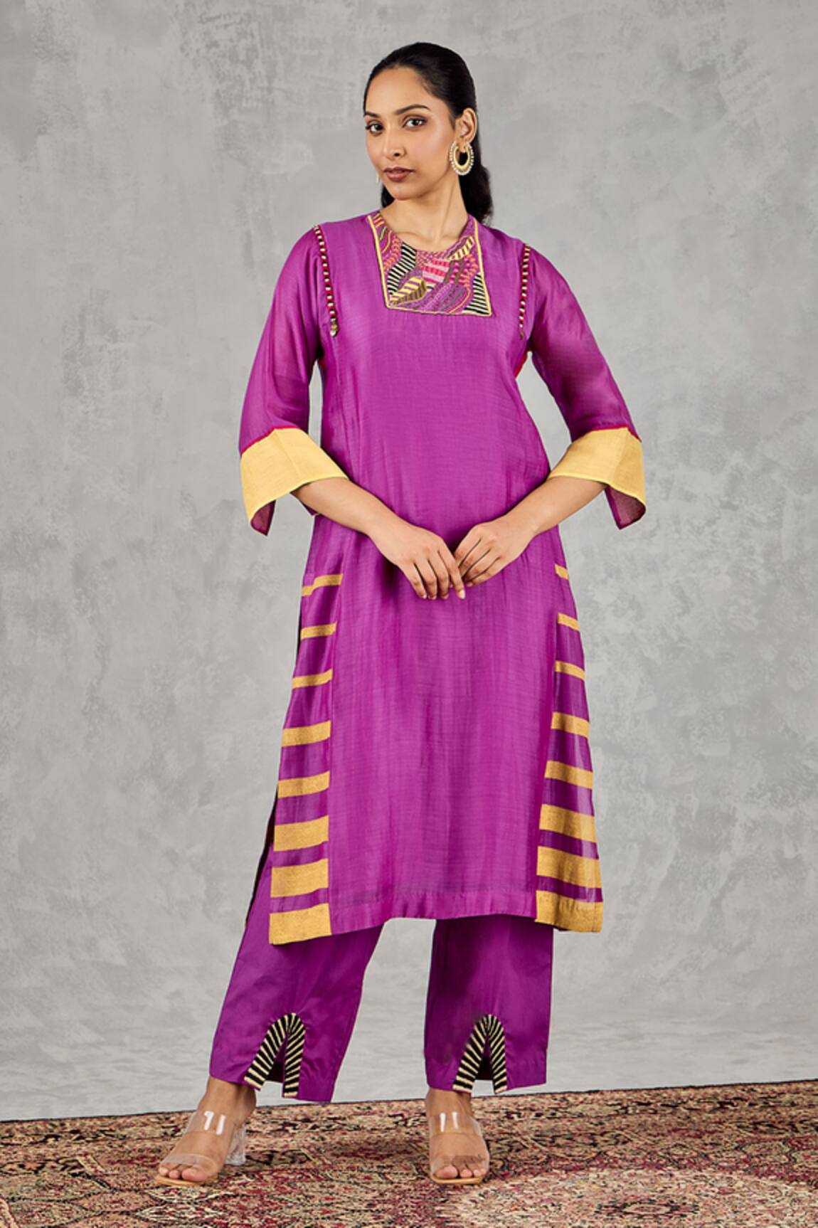 Shivani Bhargava Block Print & Hand Embroidered Kurta 