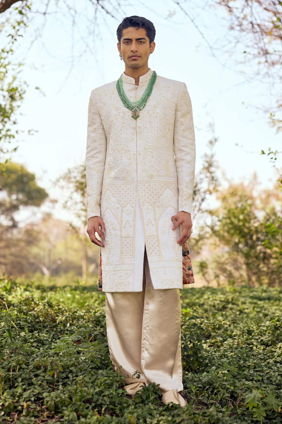 Mukti And Kavith Casa The Heirloom Embroidered Sherwani Set 