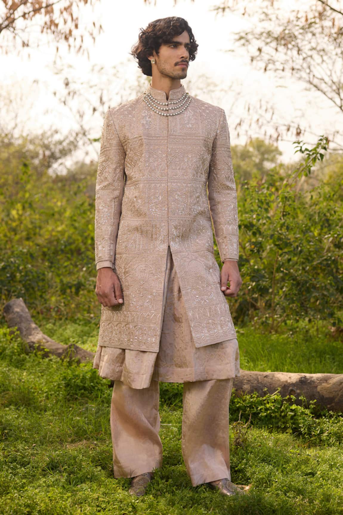 Mukti And Kavith Casa Regal Embroidered Sherwani Set 
